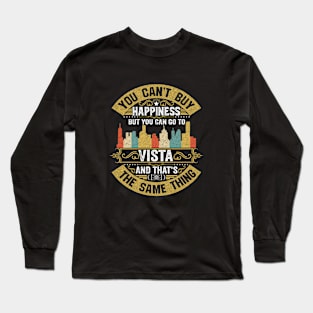Vista City California State USA Flag Native American Long Sleeve T-Shirt
